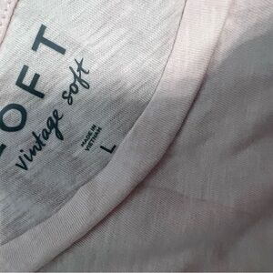 LOFT Vintage Soft Pink Short Sleeve Top